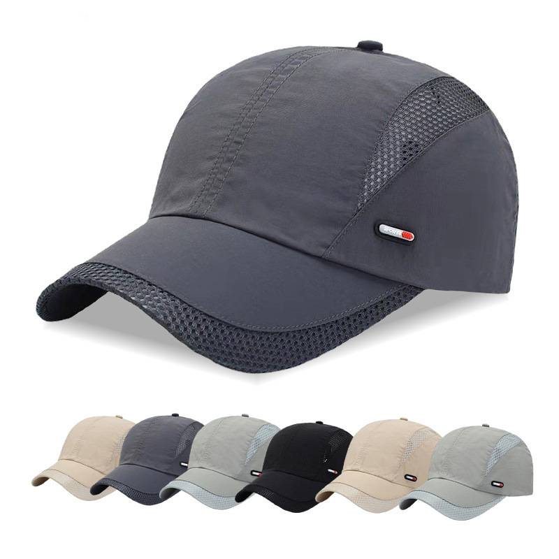 Net -eyed baseball cap Summer breathable men's hiking sunscreen peaked hats Outdoor sports light and light dry hat