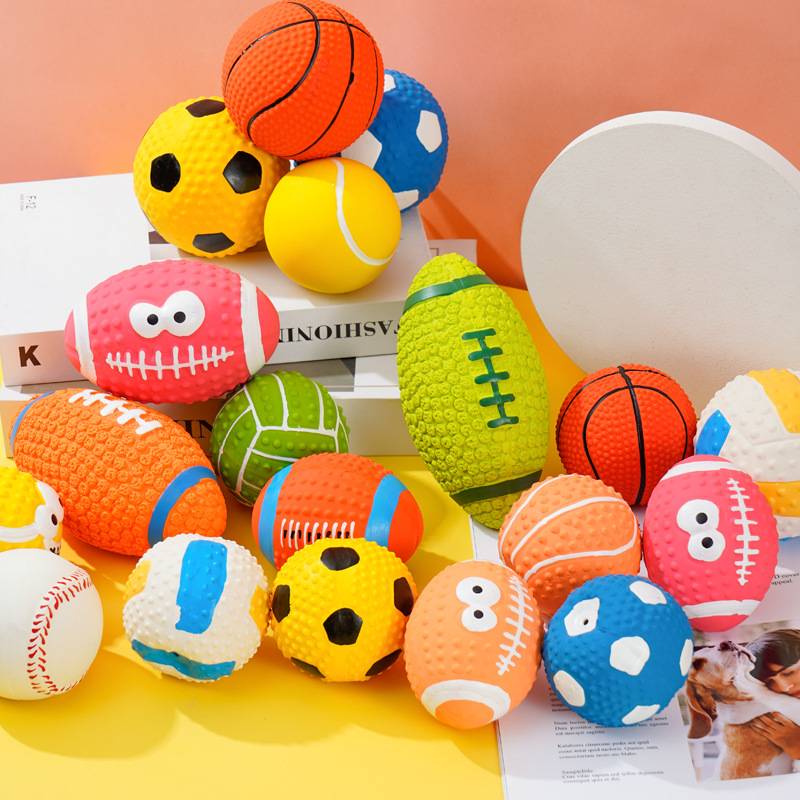 Come to send blessing pet latex toy rugby football baseball latex hairball, biting bite, bite dog toy ball