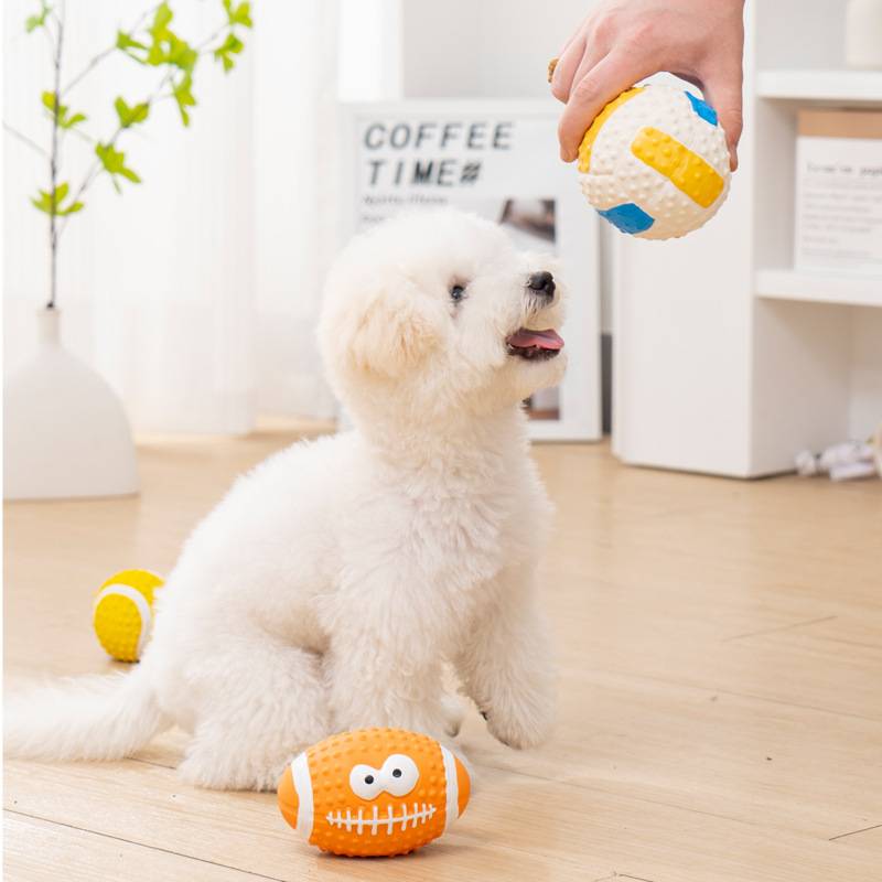 Come to send blessing pet latex toy rugby football baseball latex hairball, biting bite, bite dog toy ball