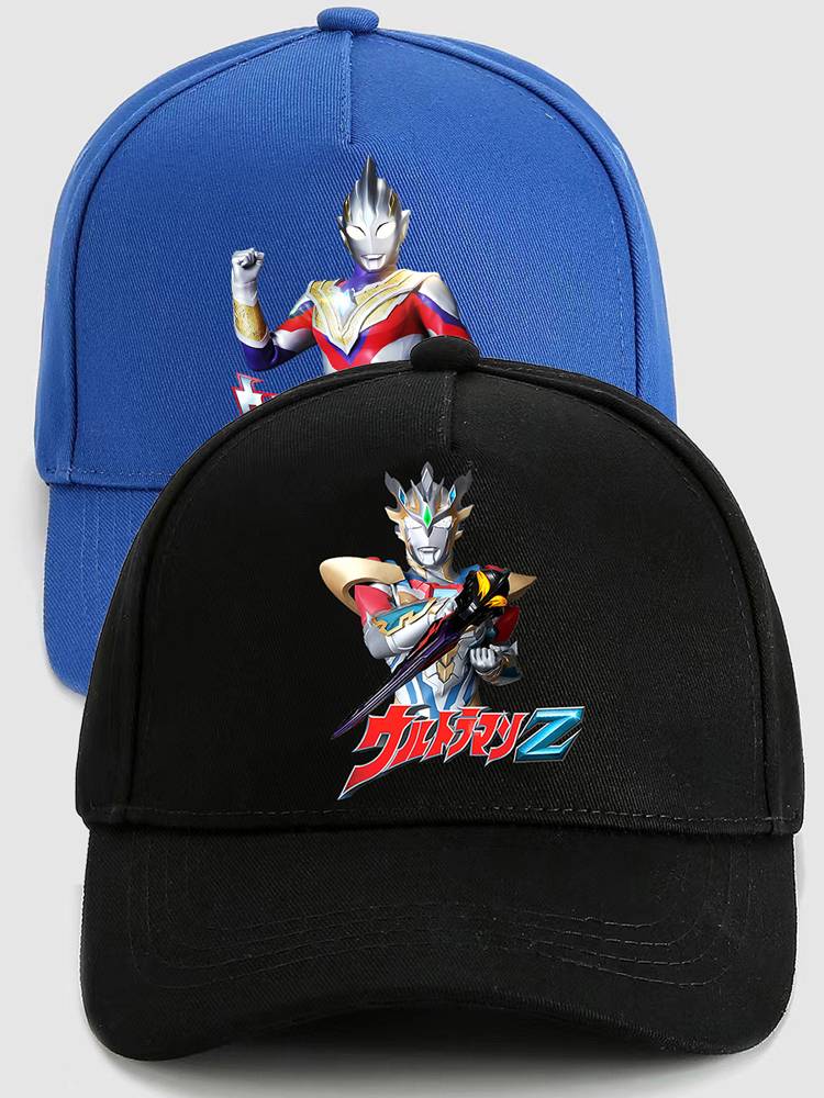 Ultraman children's baseball hat boy spring and autumn sun hat 2024 new winter peaked hat boys sun hat