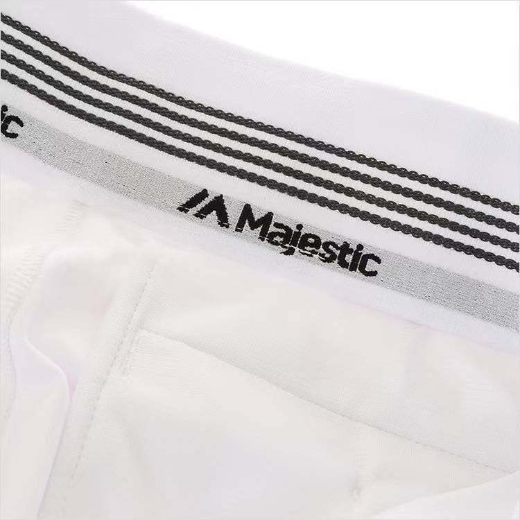 Majestic Korean Vocational Baseball White Striped Professional Adult Men and Women Bar Pants Flood Pants