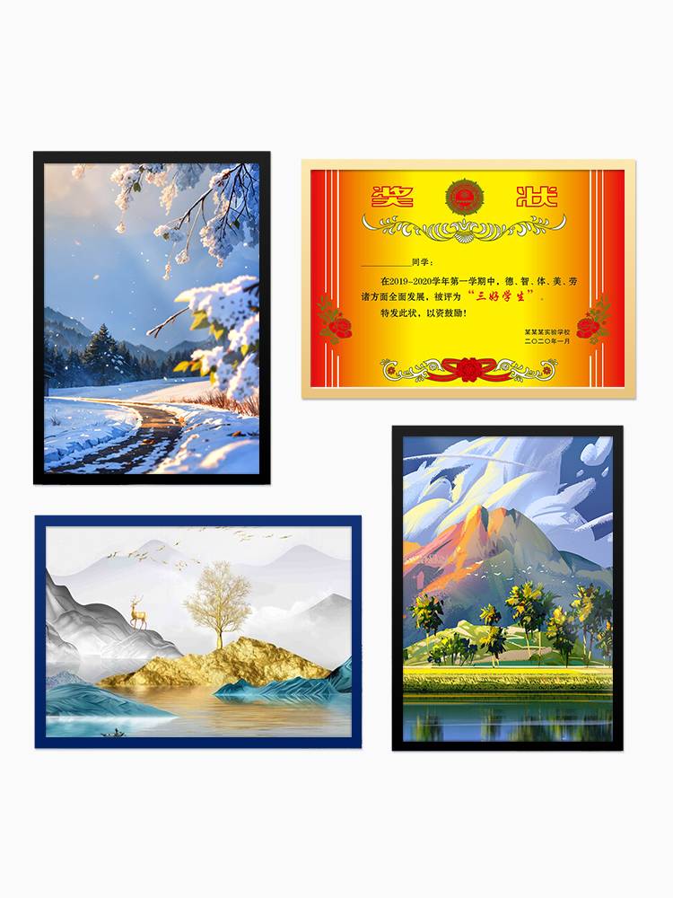 trade licence framework wall with health permit protection set a 4-barrel marriage permit free of punch