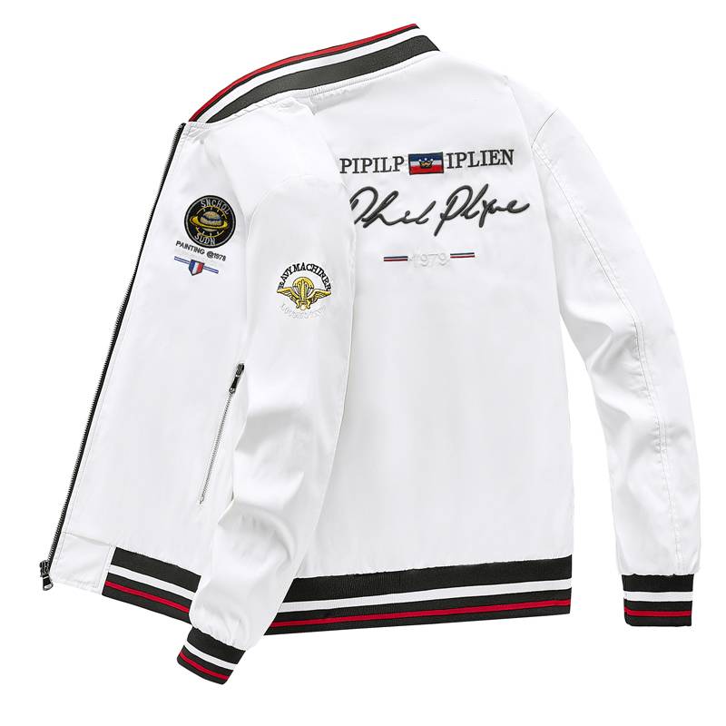 European station high -end embroidered jacket Men's spring and autumn 2024 new flying jacket men's leisure tide baseball uniform