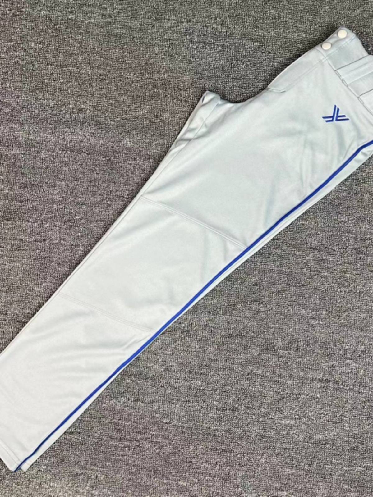 Meijian Youth Straight Baseball Pants White Black Black Striped Sports Children
