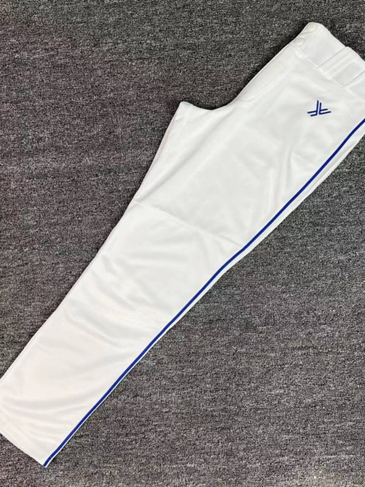 Meijian Youth Straight Baseball Pants White Black Black Striped Sports Children