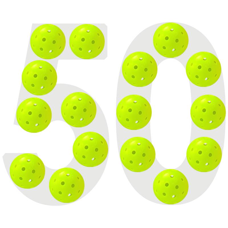 Roll plastic ball 40 holes [50 installations] fluorescent green