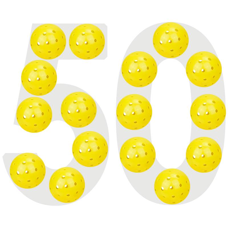 Rolling Plastic Ball 40 Pole [50 Packs] Yellow
