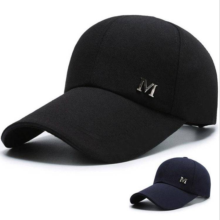 Hat Men's spring and summer bodonal brim Spring and Autumn Fishing Korean Version Wide Black Baseball Hat Sun Hat Music Hat