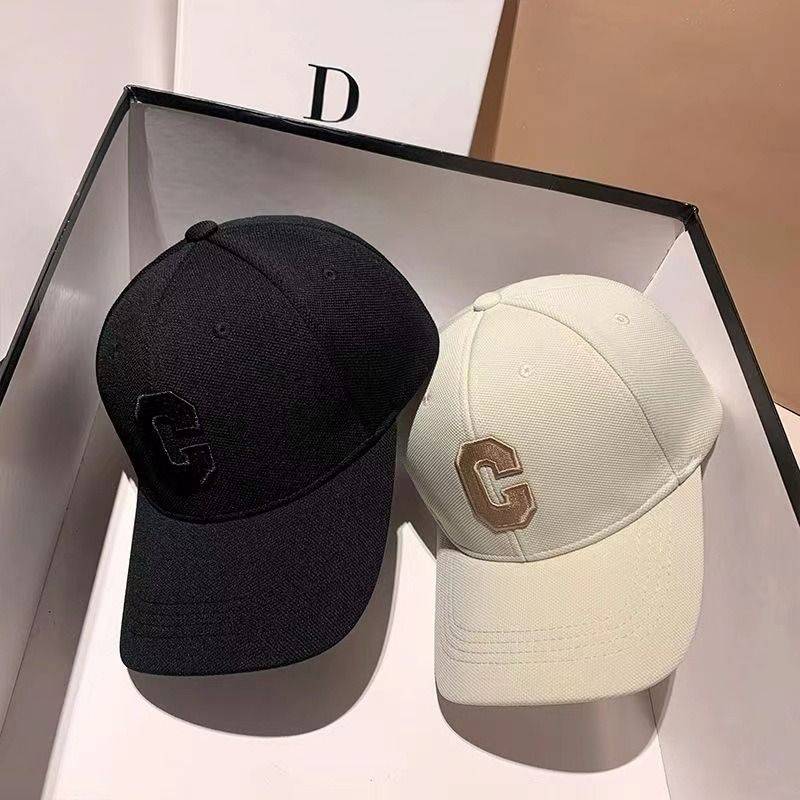 C on the Korean version of the peaked hat female big head circumference 2024 spring new fashion versatile tide brand face -to -face small baseball hat