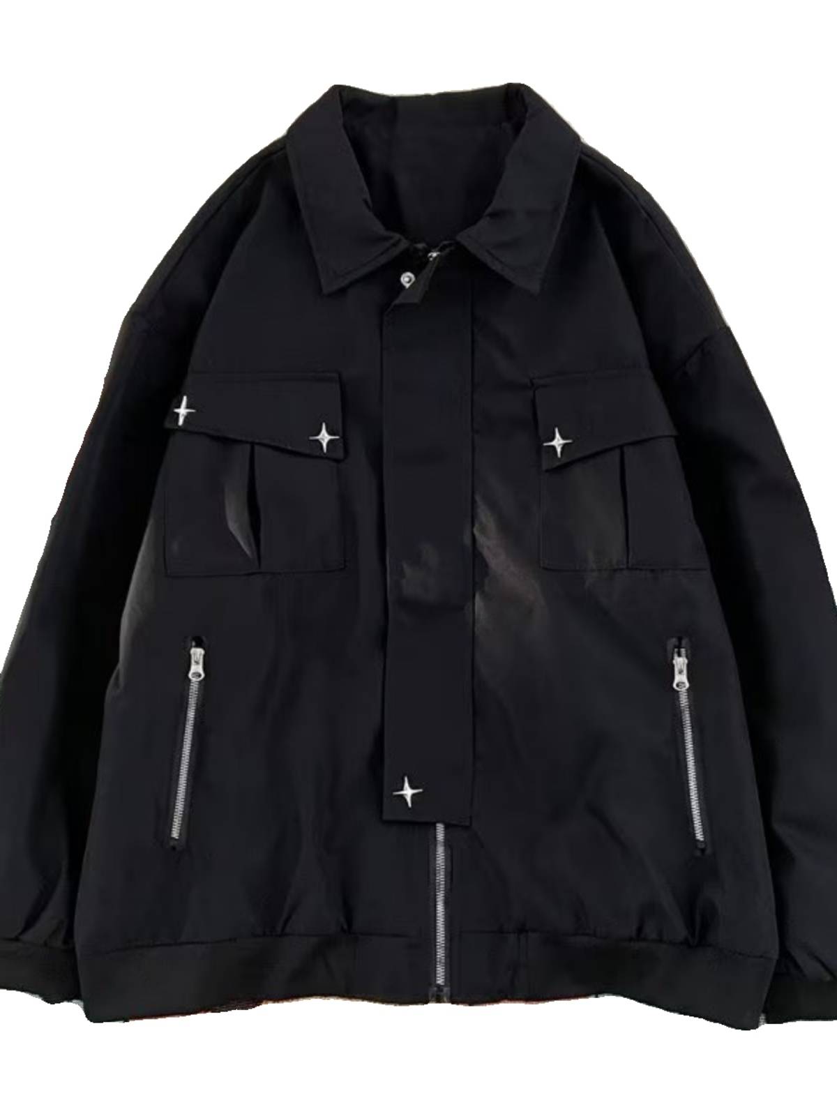 American retro tide lapel workers pilot pilot jacket men and women high street loose casual baseball jacket jackets spring and autumn