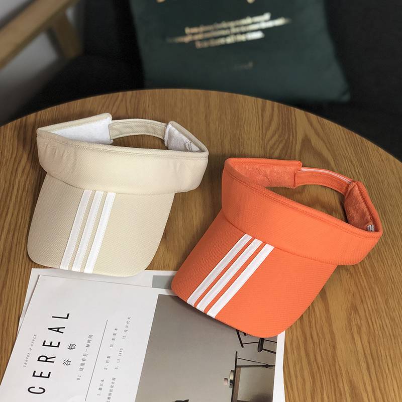 Pure -colored sunscreen empty top tennis hat tide men and women empty -top sunshine hats Outdoor sports running baseball cap