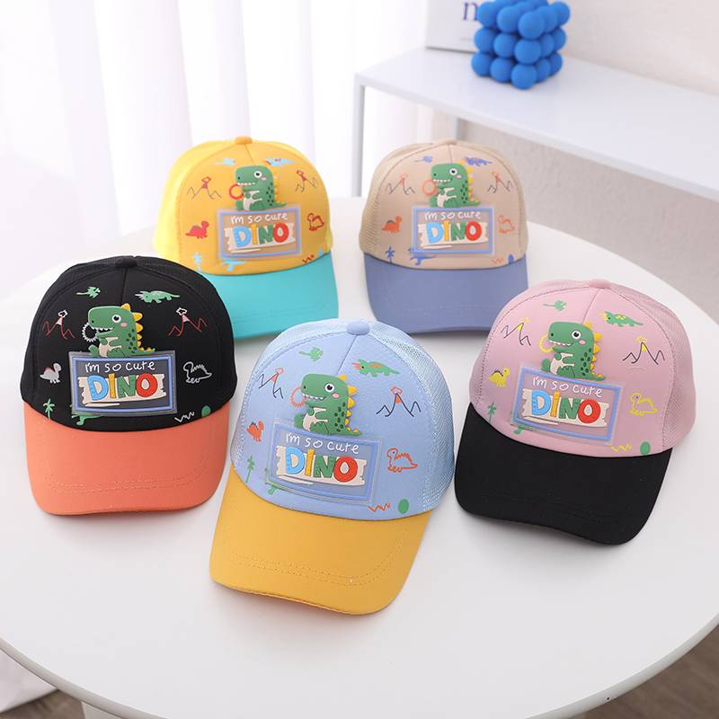Cartoon Dinosaur Printing Eye Baseball Hat Aerospace Personal Candid Candid Muslie Hat Face