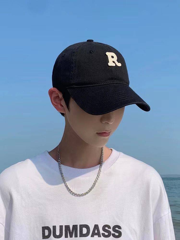 Big head enclosure hat Men and women new R -tide INS face face facial little men's baseball cap Winter peaked deepening wide brim