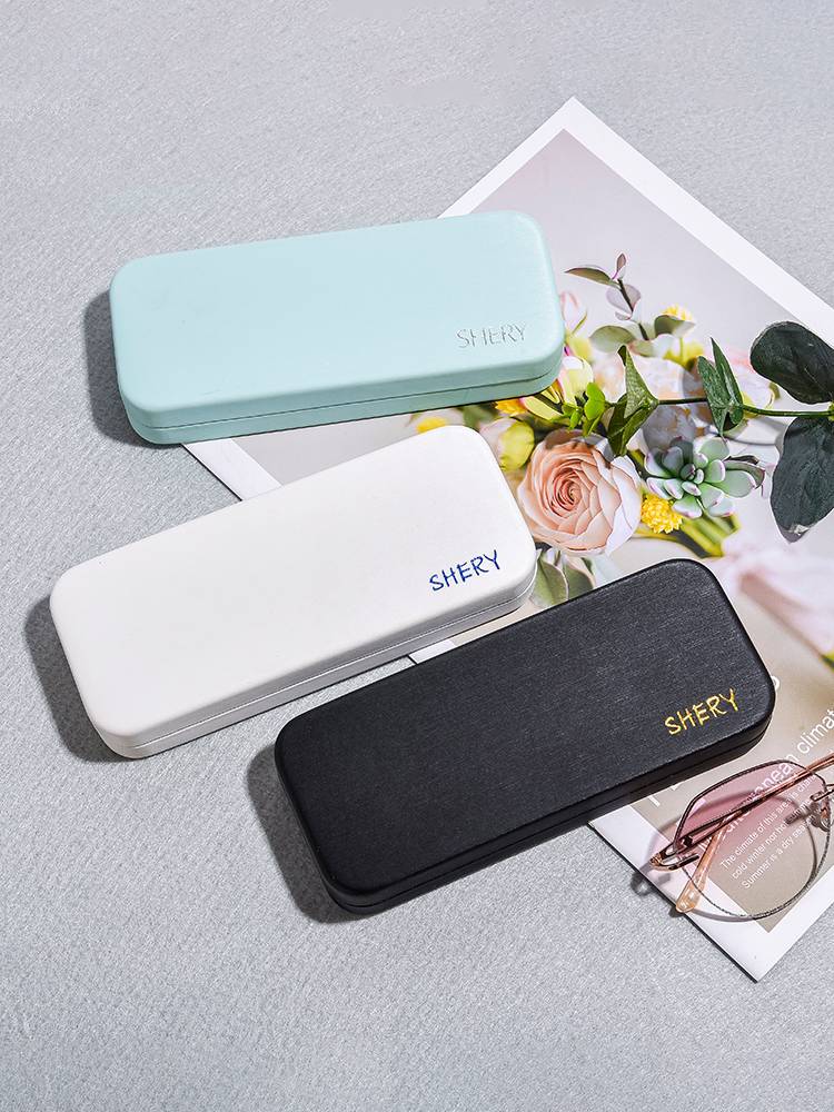 Glasses box high -level sensation with pressure -resistant women's men's light children's light children's students, female eye sunglasses storage boxes