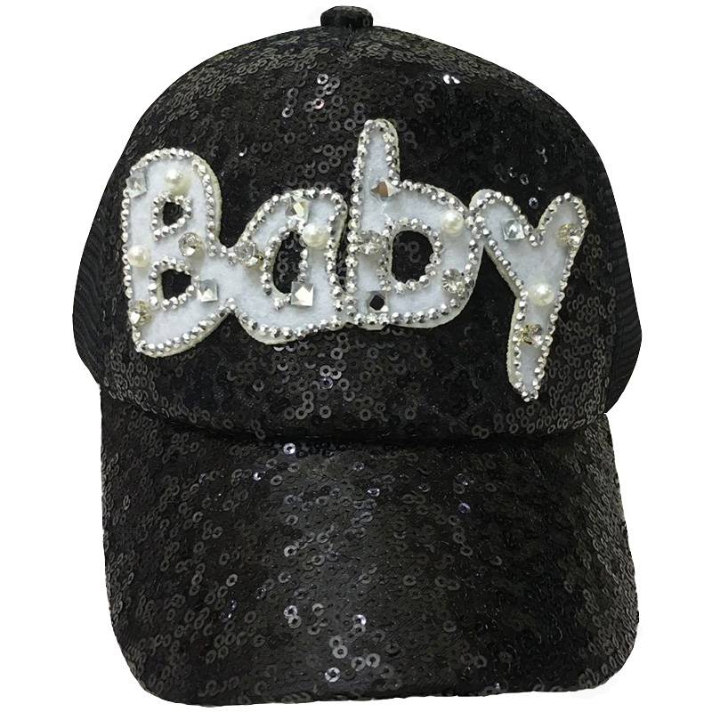 Spring and summer new children's peaked hat girl hats, sequins, sunscreen baseball students, Korean edition
