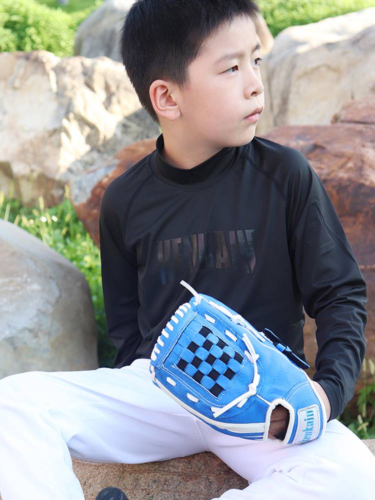 Children's baseball long -sleeved long -sleeved lining adult sports pants seven -point casual trousers professional training competition skate clothing clothing