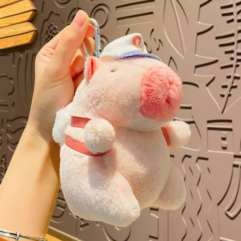 Pink plush sports dolphin-baseball bag model