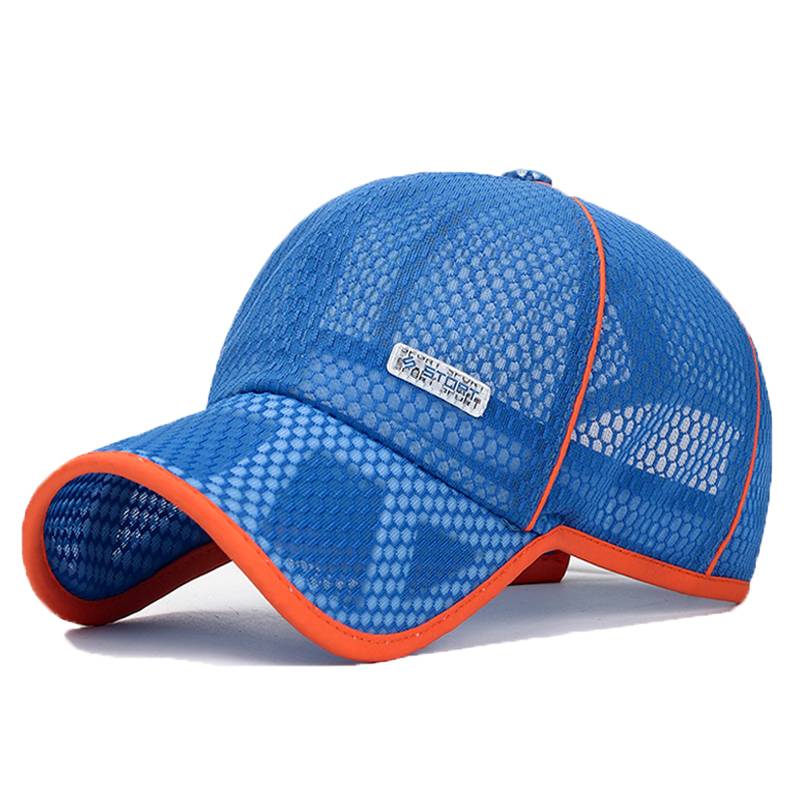 Children's baseball hat Summer shading sunscreen Sun hat Men's and female children's breathable cold net cap fast dry duck tongue cap