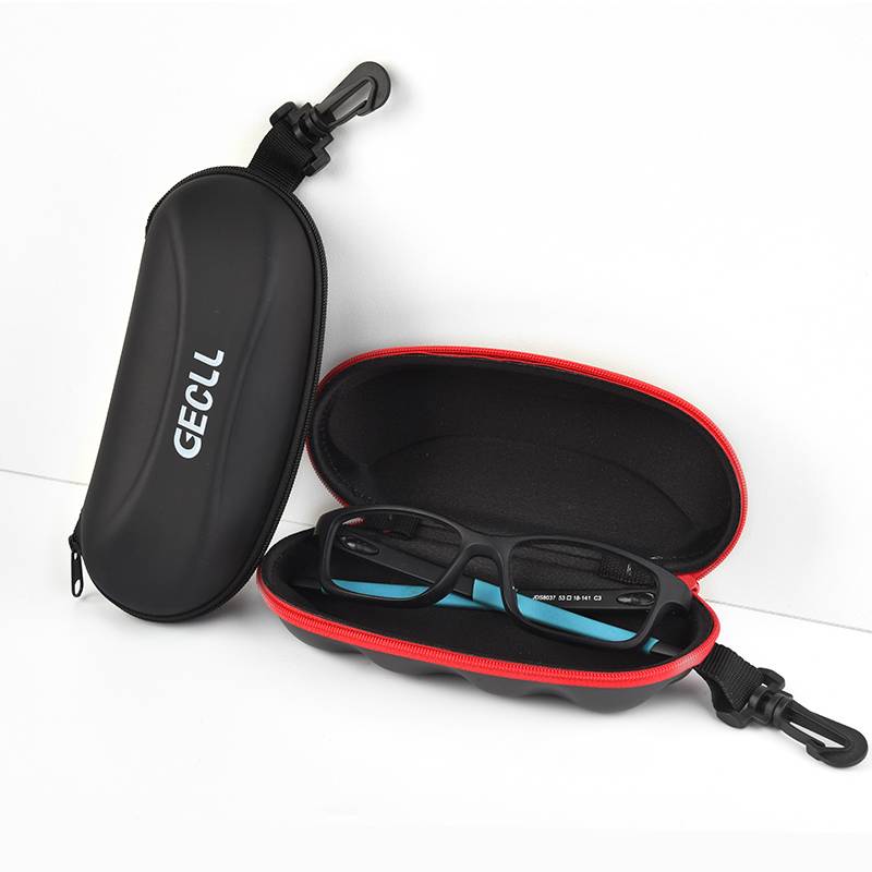 GECLL large -capacity sunglasses box glasses box men's portable pressure hanging bag sun high -level sensor sports zipper storage