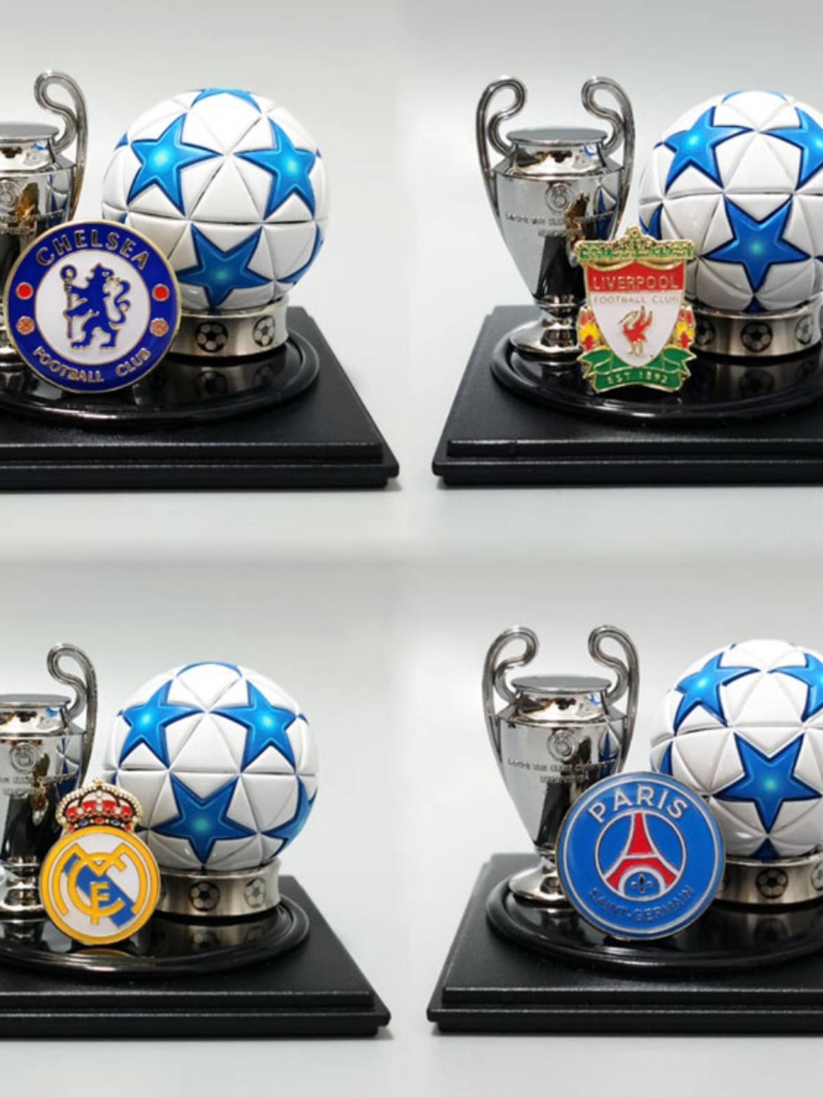 Real Madrid Liverpool Paris Saint -Germain Curi Milan football trophy swing birthday gift small jewelry