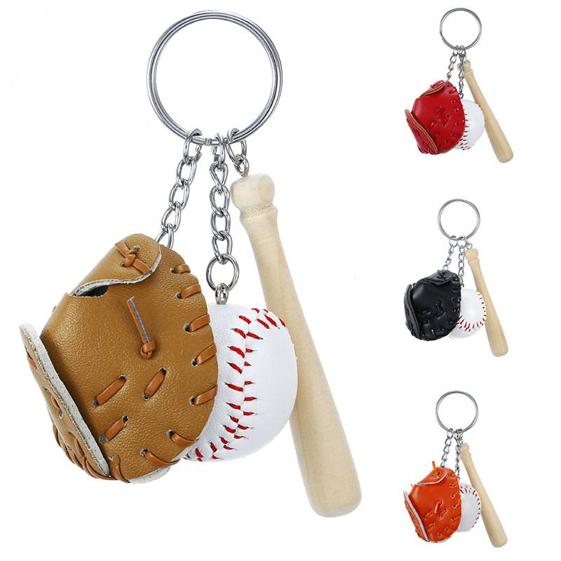 TEMU Amazon Cross -border Baseball Key Buckle Pendant Mini Farball Gloves Sports Games Baseball Baseball