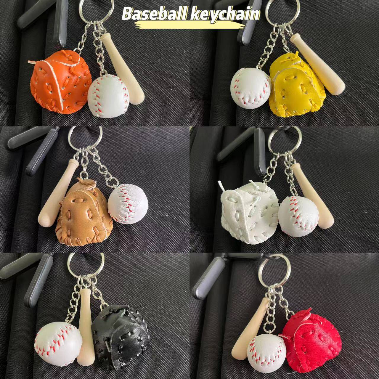 TEMU Amazon Cross -border Baseball Key Buckle Pendant Mini Farball Gloves Sports Games Baseball Baseball