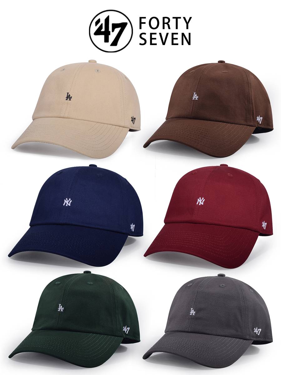 American 47brand hat NY Yangji team male mini small label LA baseball cap letter embroidered peak hat female tide