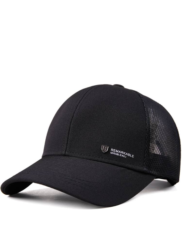 Summer half -net hard top hat Men's breathable sunscreen sunscreen sunshine, lucking leisure fishing outdoor baseball cap