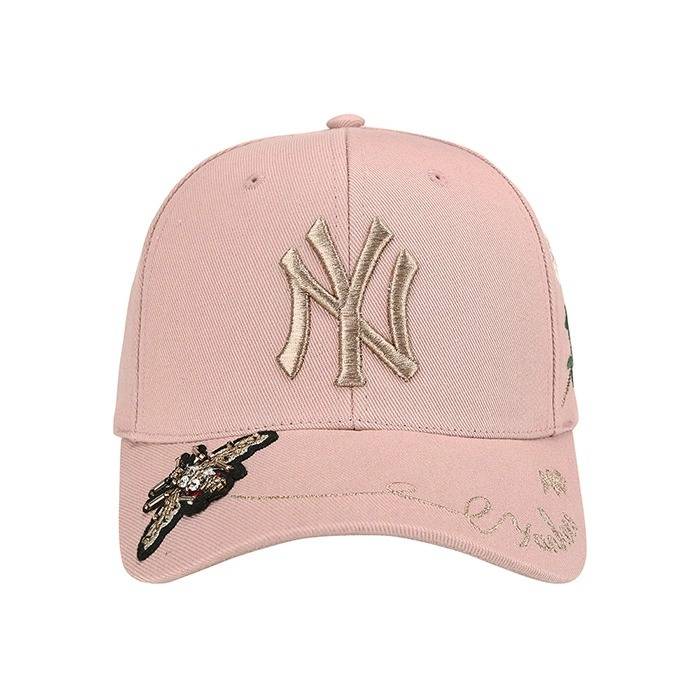 Spring and summer Korean ny baseball hat men and women bees, chucks, embroidery big bids, hard top casual couple trend