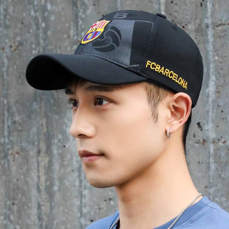 Barcelona Barcelona Summer Football Hat Men's Tide Fan Duck Tongue Hat Memorial New Female Summer Suns