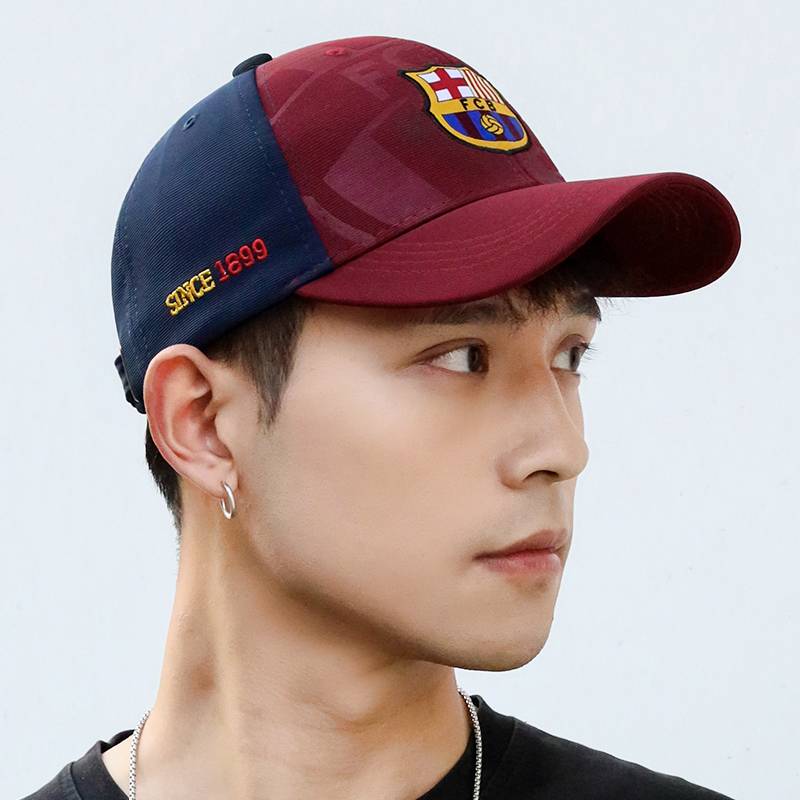 Barcelona Barcelona Summer Football Hat Men's Tide Fan Duck Tongue Hat Memorial New Female Summer Suns