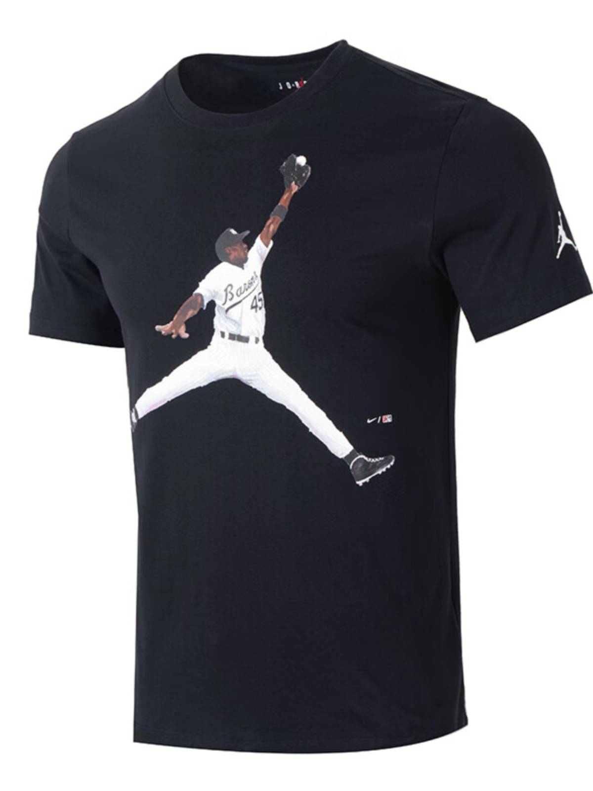 Jordan Jordan baseball joint AJ short -sleeved men's pure cotton fitness sports T -shirt outdoor breathable casual half -sleeve