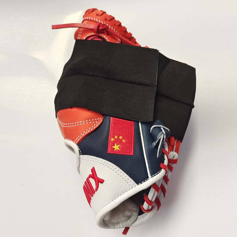 Baseball gloves shaped band -type magic sticky pork leather gloves plastic strap stretching elasticity