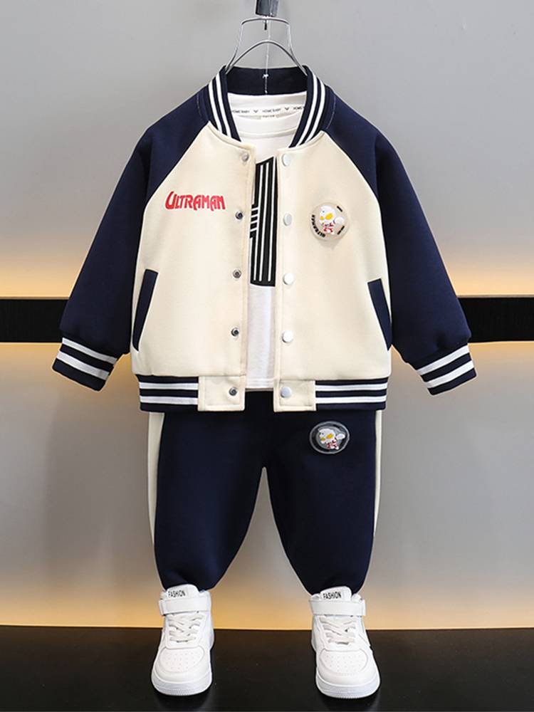 Ultraman clothes boys spring baseball suit 2024 new handsome male treasure spring and autumn tide cool sports jacket
