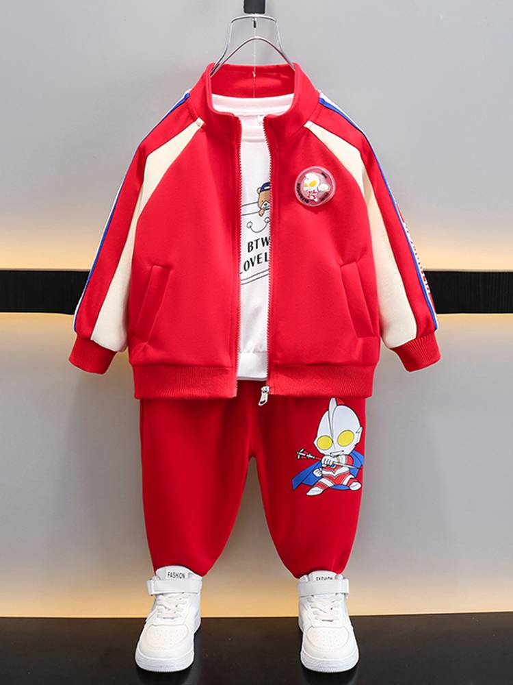 Ultraman clothes boys spring baseball suit 2024 new handsome male treasure spring and autumn tide cool sports jacket