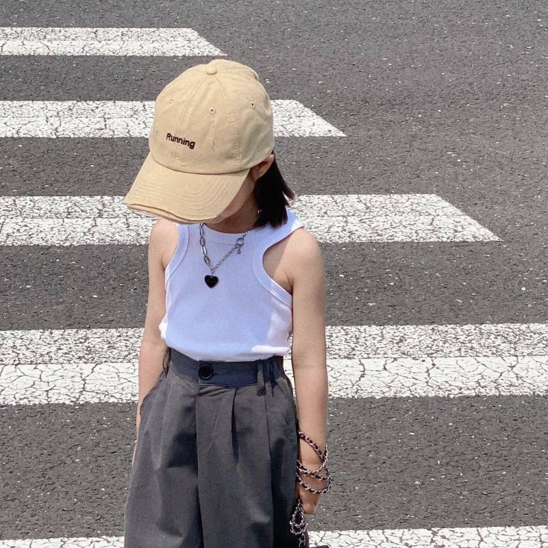British NEXT KISS Children's Baseball Hat 2024 new Korean version of the sunscreen sunscreen girl peaked hat