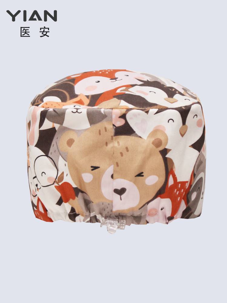 Medical Surgery Hat Female Summer Board Doctor's operating room Special all -cotton round hat Dental oral nurses work cap