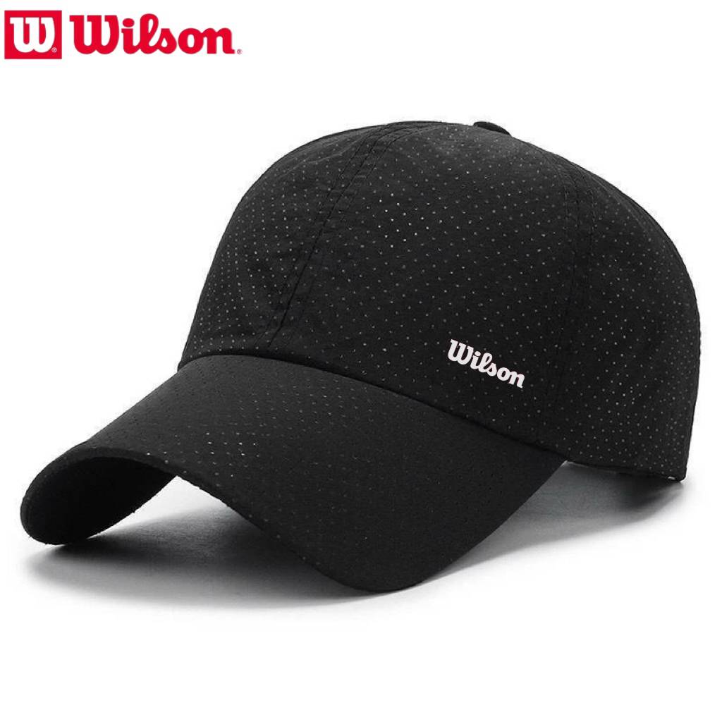 Wilson/Wilsheng Tennis hat Men and women, the same quick -drying net eyeball cap, sunscreen, sunscreen duck tongue hat