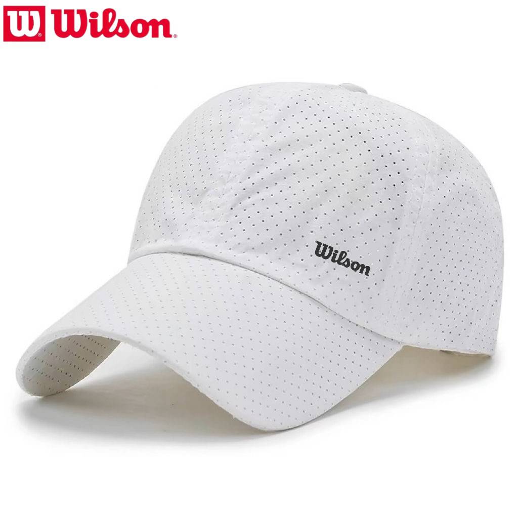 Wilson/Wilsheng Tennis hat Men and women, the same quick -drying net eyeball cap, sunscreen, sunscreen duck tongue hat
