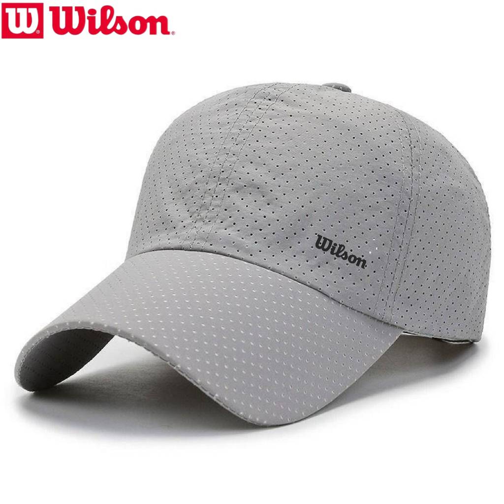Wilson/Wilsheng Tennis hat Men and women, the same quick -drying net eyeball cap, sunscreen, sunscreen duck tongue hat