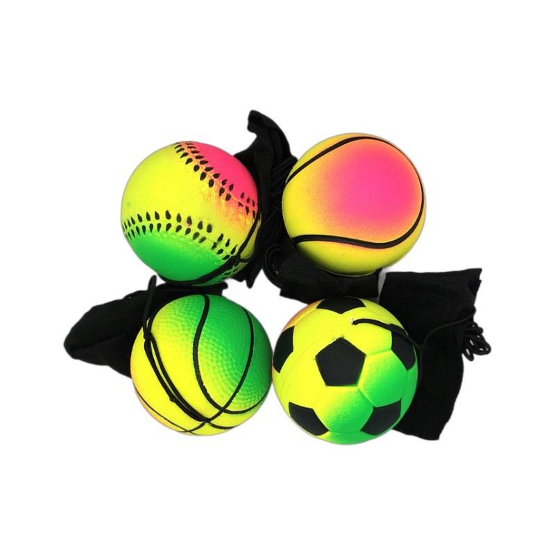 Strequent hand throwing the ball with the wrist belt rope rubber popcorn ball children's exercise outdoor fitness hand stretch ball kindergarten kindergarten