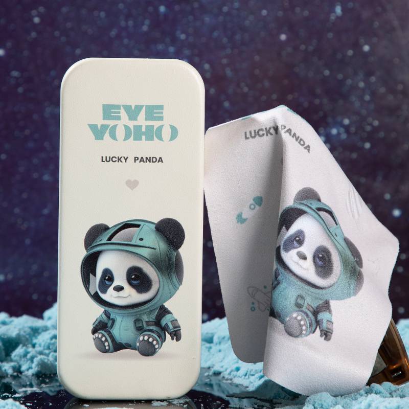Space panda green generosity+same mirror cloth