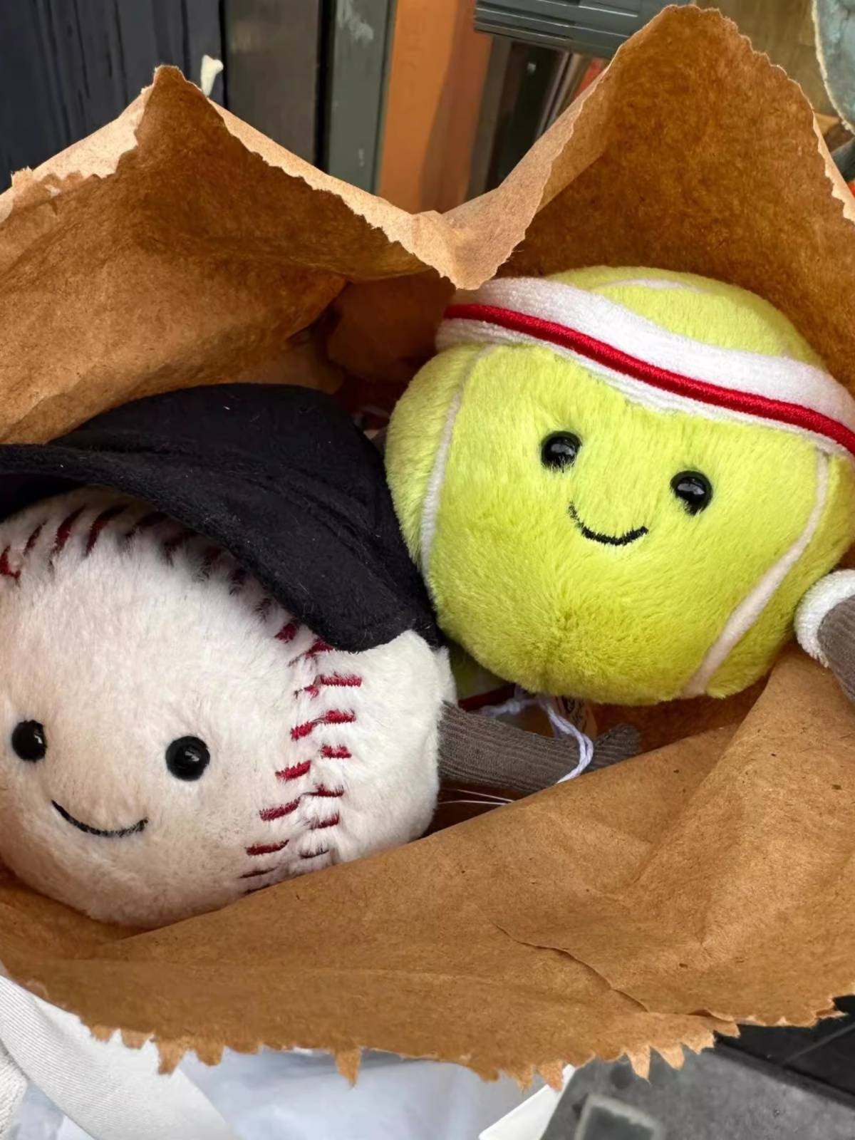 Jellycat Fun Sports Series Baseball Tennis Cute Plush Toys Pendant Paper Penal Purchase Gift Gift