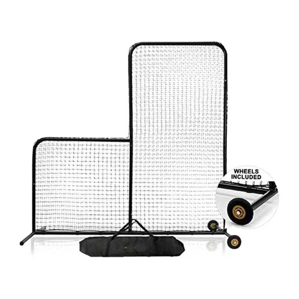 Baseball pitcher L -shaped net with pulley baseball network training network practice L -shaped network portable demolition indoor and outdoor