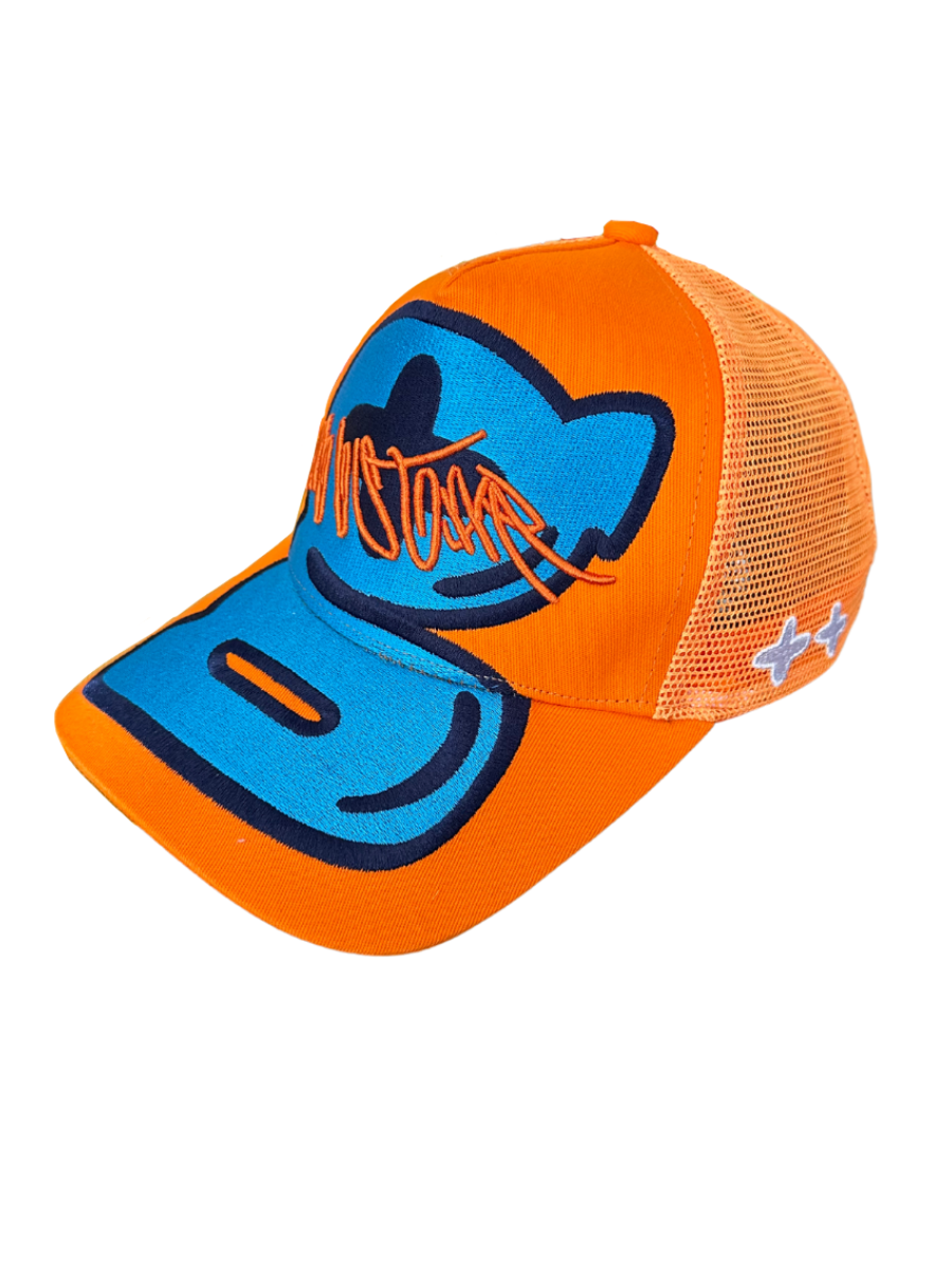 "GROW" American -style color -like three -dimensional embroidery big logo baseball hat Men and women peaked caps in spring and summer