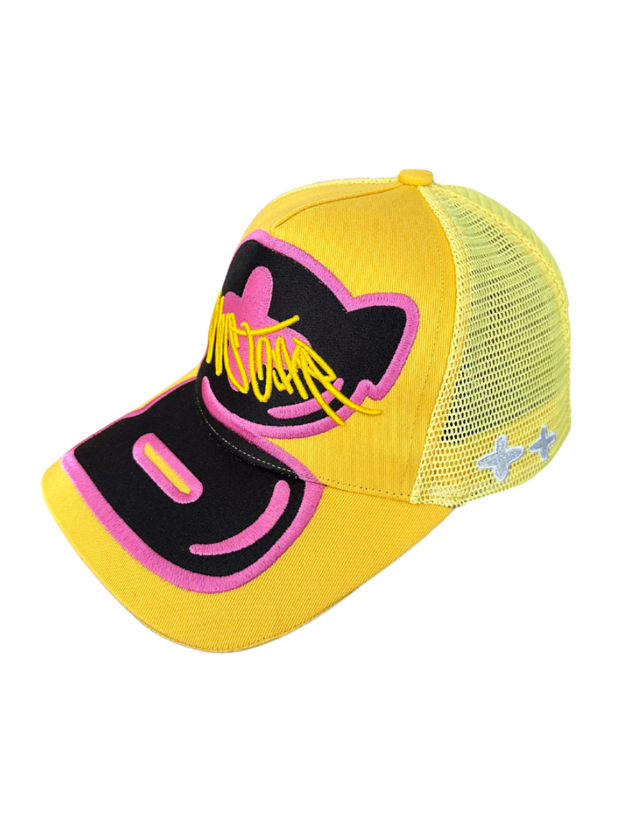 "GROW" American -style color -like three -dimensional embroidery big logo baseball hat Men and women peaked caps in spring and summer