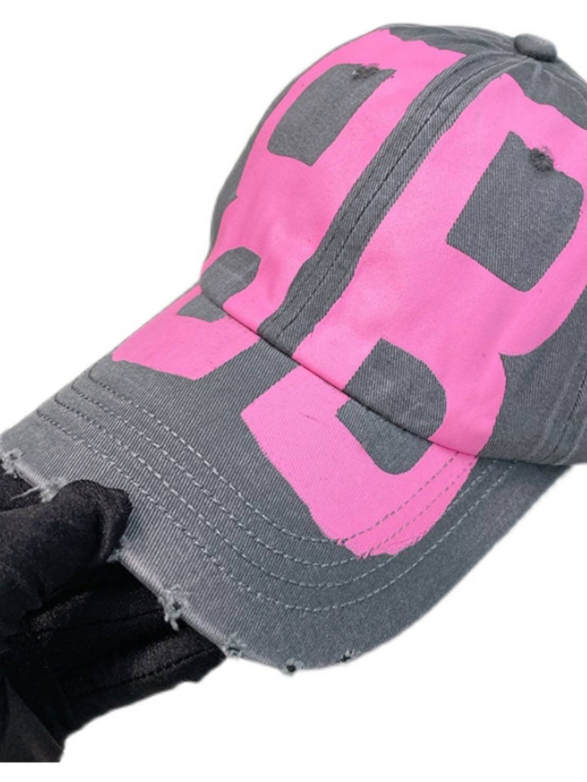 The same star inkjet graffiti letters BB baseball hats make old grinding edge water, wash couple peak caps summer season