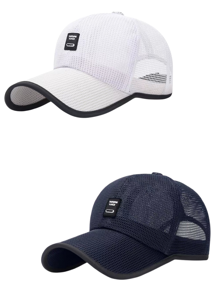 New hat Summer men's sun hat Korean version of outdoor sports breathable large eaves sunscreen baseball long along the net cap female