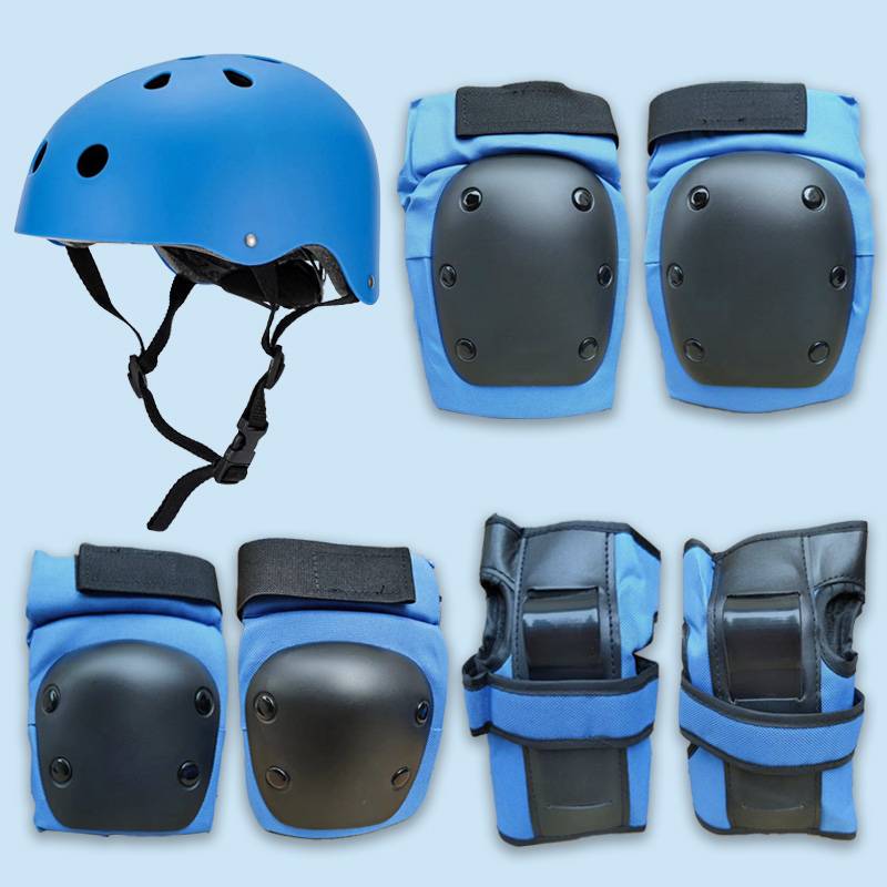 Skateboard skating professional protective helmet suits adult sports anti -fall equipment children's veneer ski elbow cord knee knee care