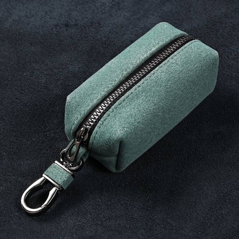 Ink green single zipper [can be put on the car key]